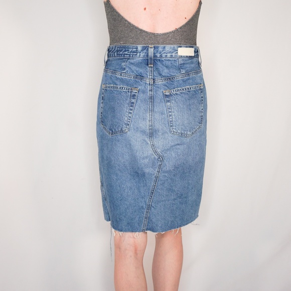 ADRIANO GOLDSCHMIED AGED The Emery High Rise Skirt - Picture 4 of 8